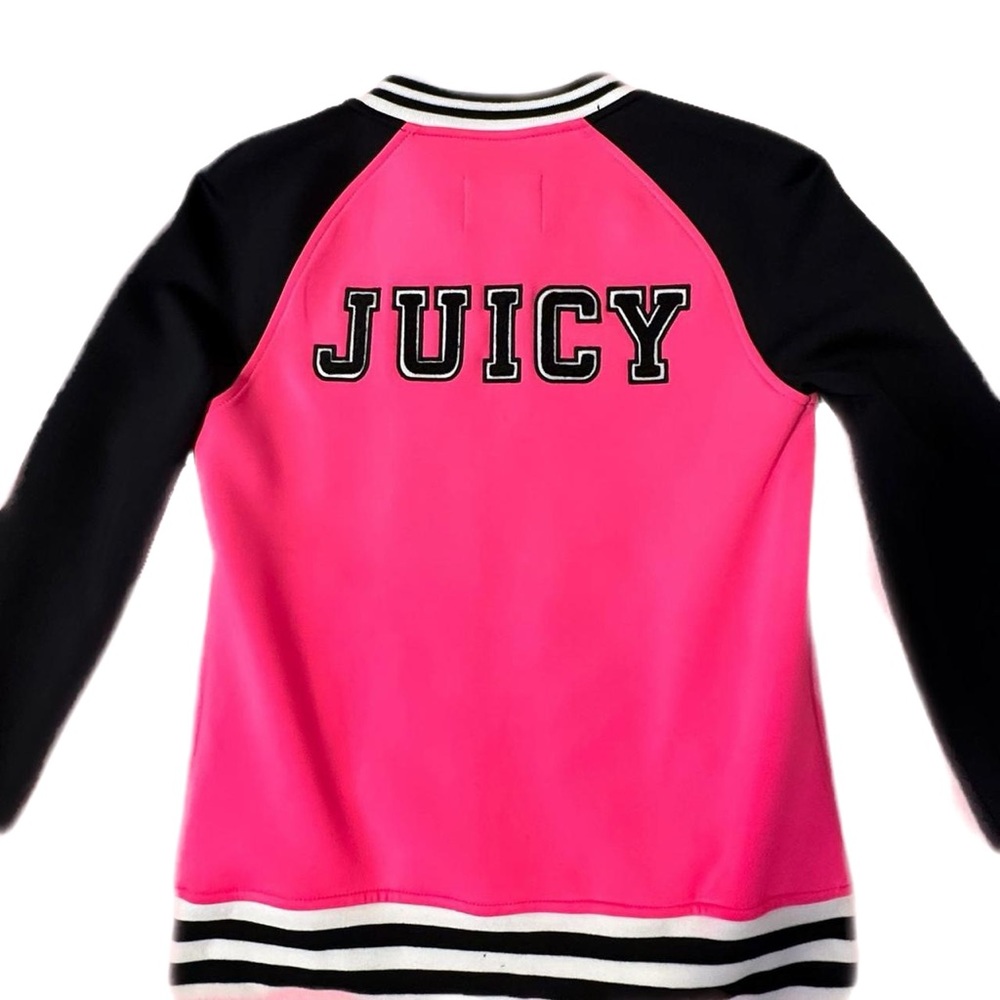 Pink juicy couture varsity zip up jacket Y2K no flaws